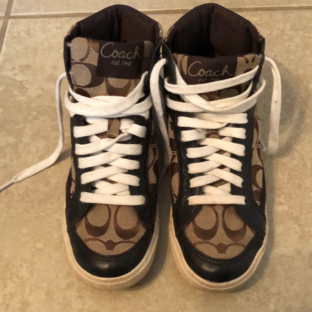Women’s Coach high top tennis shoes - Size 5 1/2